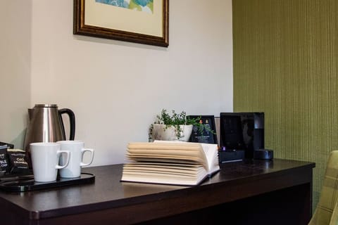 Dedicated workspace and Nespresso machine