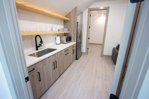 Kitchenette upstairs in carriage house. 