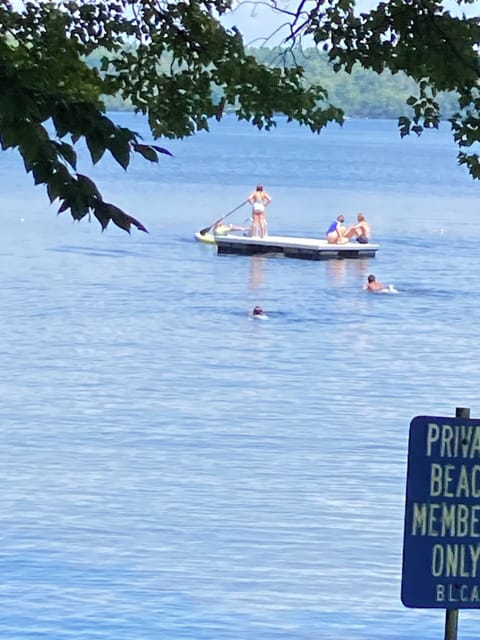 One of the swim platforms at the community beach.