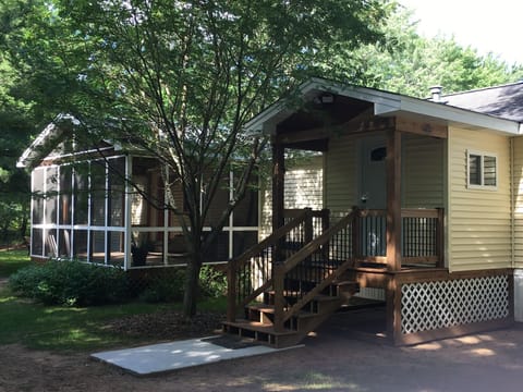 Driveway main guest entrance to the cottage.