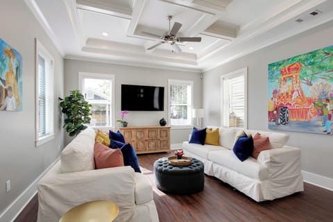 Plush living room to relax in