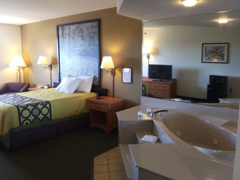 Desk, blackout drapes, WiFi (free), bed sheets