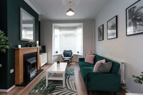Seating area in the living room.