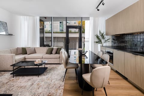 Family Apartment | Premium bedding, pillowtop beds, blackout drapes, soundproofing