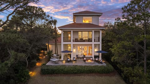 Beautiful three-story house with balconies and views