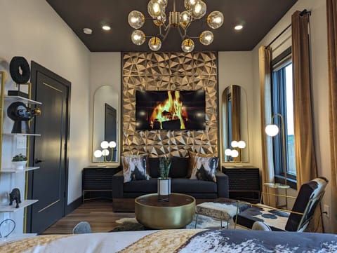Cozy up with a good book in the master bedroom starting area or binge watch your favorite show on the 55’ Smart TV