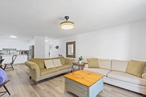 2 VERY comfy large couches.
Tabletop games and playing cards to pass the time.