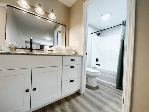 Bathroom with a spacious vanity that's perfect for your morning routine.