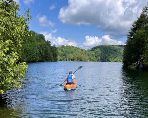 Summer fun on the lake with our provided Kayak and paddle board