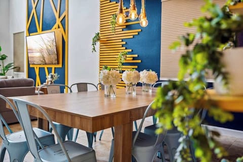 Dine in elegance and warmth in our lovingly decorated dining room, a haven for magical family gatherings