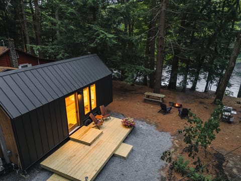 Escape the city and enjoy this Nordic style tiny cabin in the Adirondacks.
