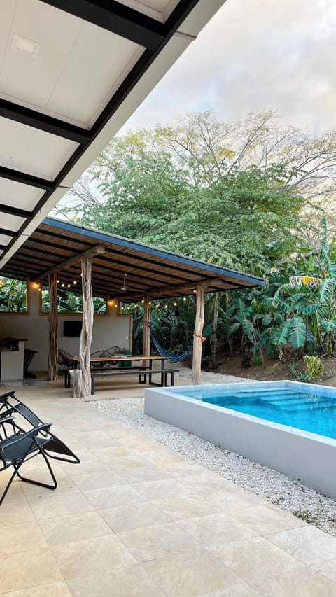 Private pool with inviting outdoor area and direct bedroom access.