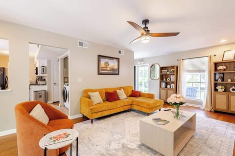 Find your place on the comfy living room sofa.