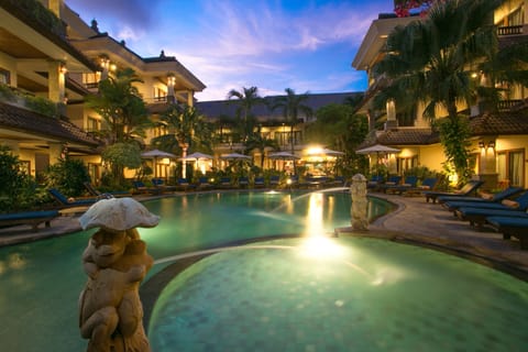 Outdoor pool, open 7:00 AM to 6:00 PM, pool umbrellas, sun loungers
