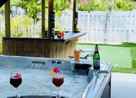 Outdoor spa tub
