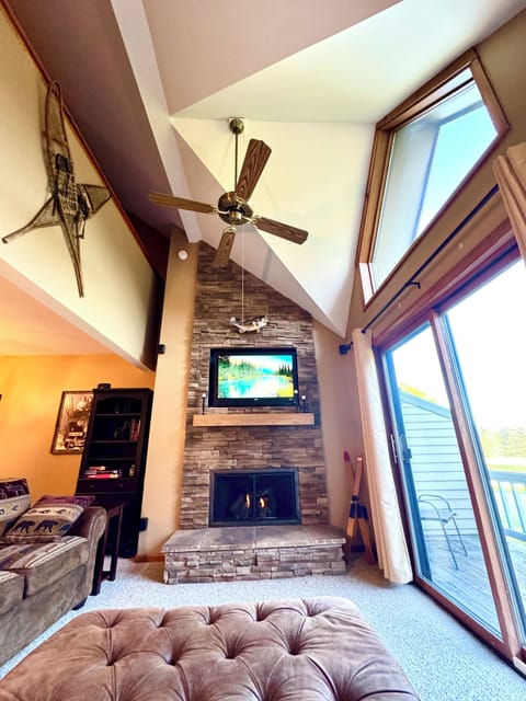 Custom built gas fireplace