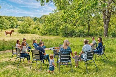 Gather the family around the wood-burning fire pit in our awesome country setting!