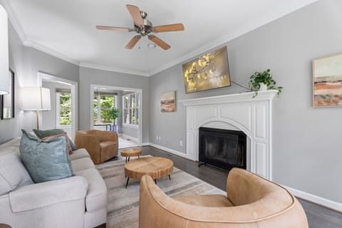 Living room complete with a smart TV