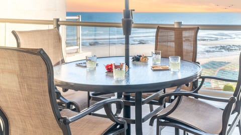 dining table detail at sunset