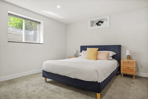 One bedroom basement suite with a shared backyard. Note that we welcome group sizes up to four, however, please note the secondary sleeping option is a futon in the living area. It may not be suitable for all groups. The units are pet friendly so you may meet dogs during your stay. 