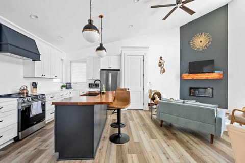 Open-concept living and dining