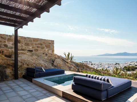 Island Suite with Sea View and Outdoor Hot Tub | Terrace/patio