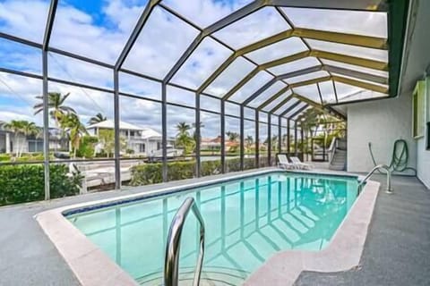 Relax in the heated pool!
