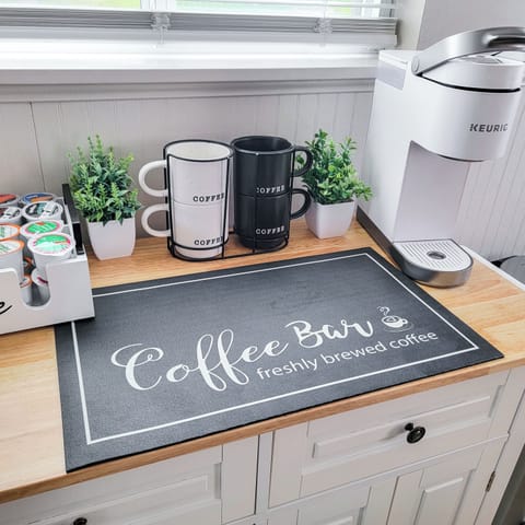 Grab a cup of coffee maker with Keurig (coffee, creamer and sweeteners provided)