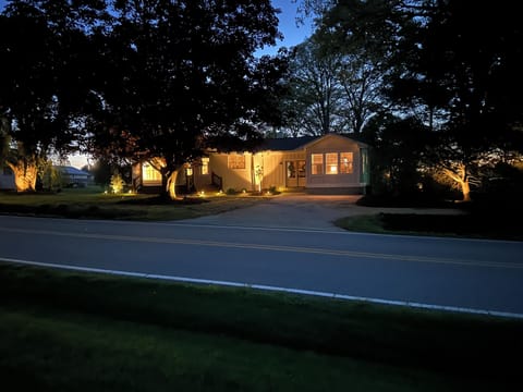 Outside of house at night