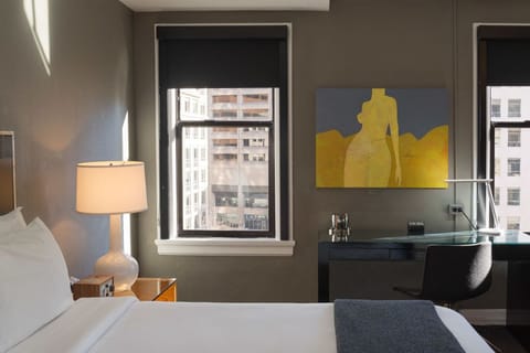 Modern decor and vibrant artwork set the stage for a memorable stay.
