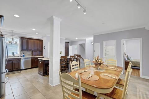 Dining area off of main kitchen with an island for additional seating