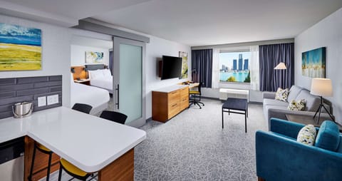 Suite, 2 Queen Beds (Water View, 2 Rooms) | Down comforters, pillowtop beds, in-room safe, desk