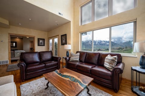 Views of the Wasatch mountains streaming in an abundance of natural light.