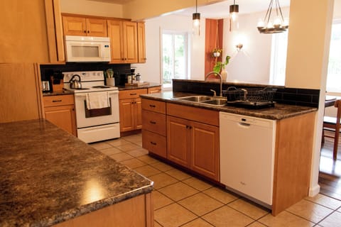 Fully stocked kitchen with everything you'll need