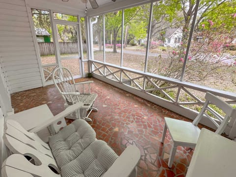 Our screened-in porch is a guest favorite. A great place to hang out in the mornings or at the end of the day.
