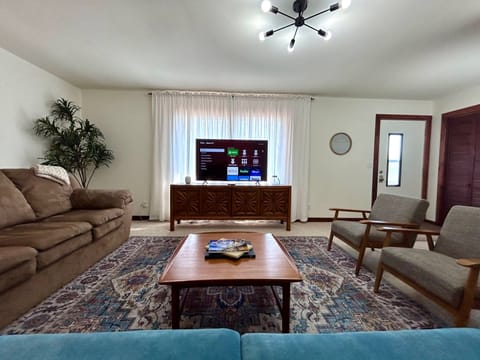 Large Roku TV.