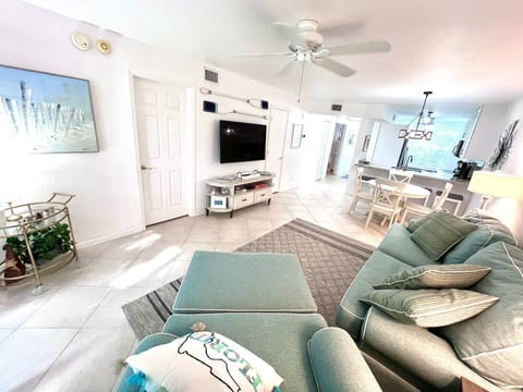 Coastal-inspired living area