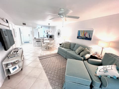 Coastal-inspired living area