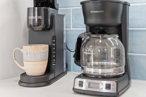 Two coffee machines, so you never miss out on your morning cup of joe!