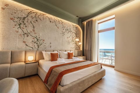 Junior Suite, Balcony, Sea View | Premium bedding, in-room safe, individually decorated