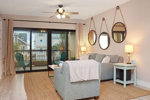 Living Room with Beach View Deck