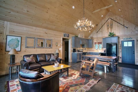 Living Room Towards Dining and Kitchen