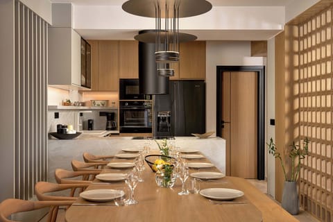 Features a fully equipped kitchen for culinary wonders. 