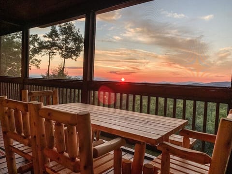 Stunning sunset views on main level screened porch