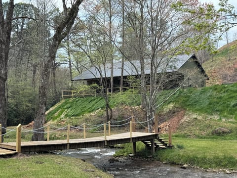 House from across the creek