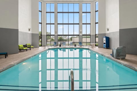 Indoor pool, open 9 AM to 10 PM, sun loungers
