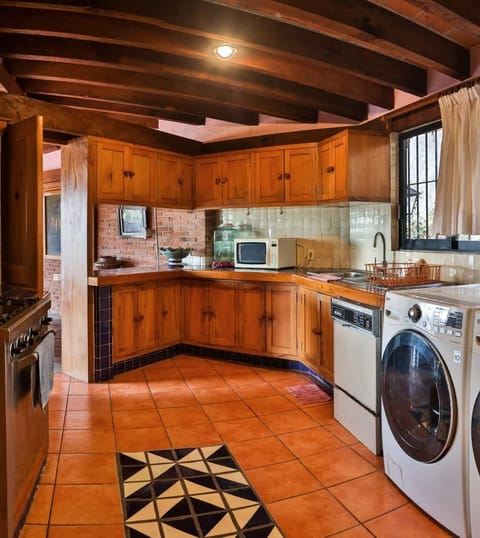 The kitchen is fully equipped