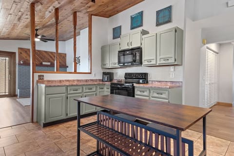 Whether you`re brewing a morning cup of coffee or indulging in a late-night snack, our kitchen has everything you need to feel right at home.