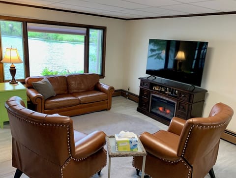 Watch your favorite show or just stare out the window.