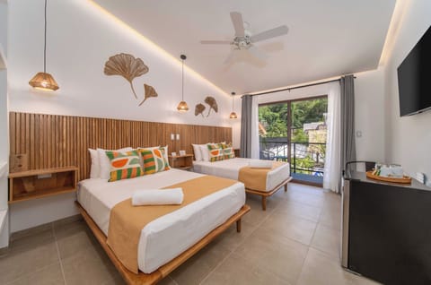 Deluxe Double Room, 2 Double Beds | Premium bedding, in-room safe, blackout drapes, iron/ironing board